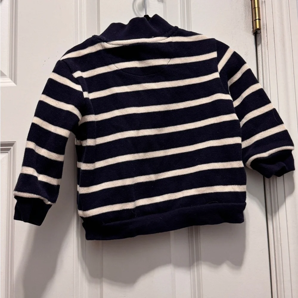 Ralph Lauren Navy and White Striped Polo size 12 months